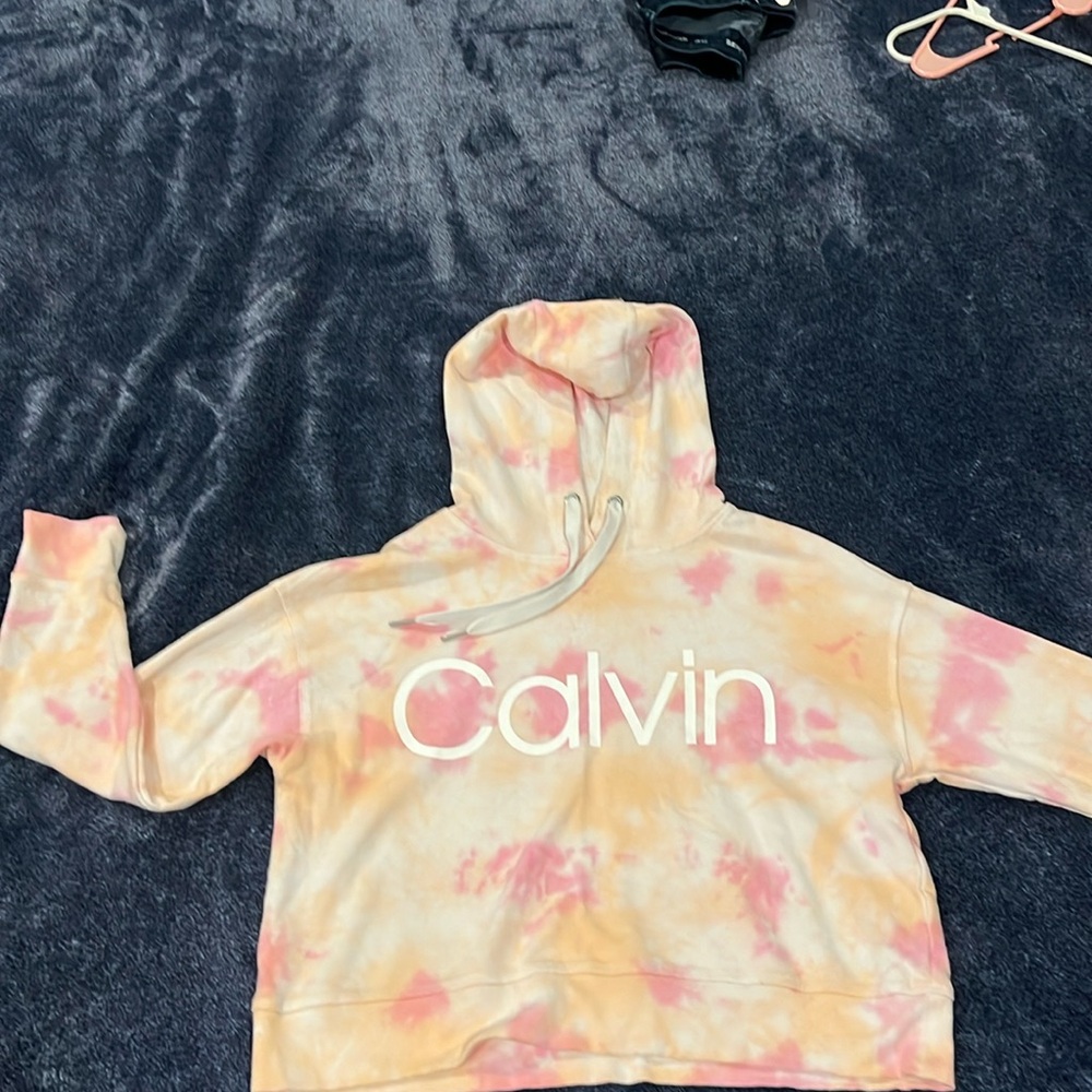 Calvin Klein Tie Dye pull over hoodie